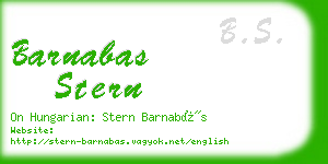 barnabas stern business card